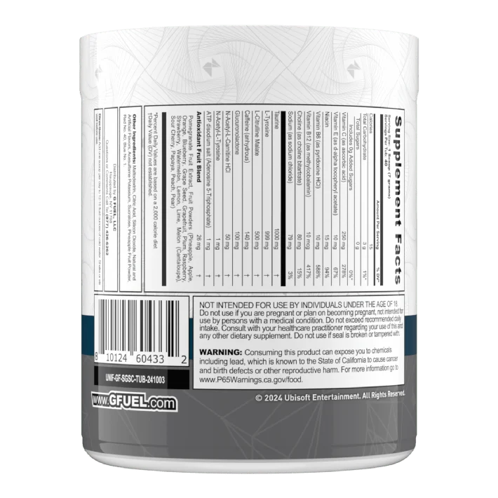 G Fuel Hidden Blade Tub - 40 Servings - Assassin's Creed