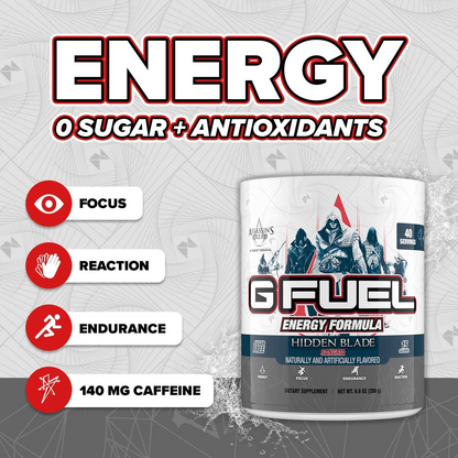 G Fuel Hidden Blade Tub - 40 Servings - Assassin's Creed