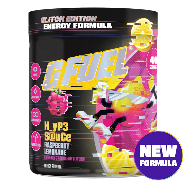 G Fuel Hype Sauce 2.0 Tub - 40 Servings - Glitch Edition