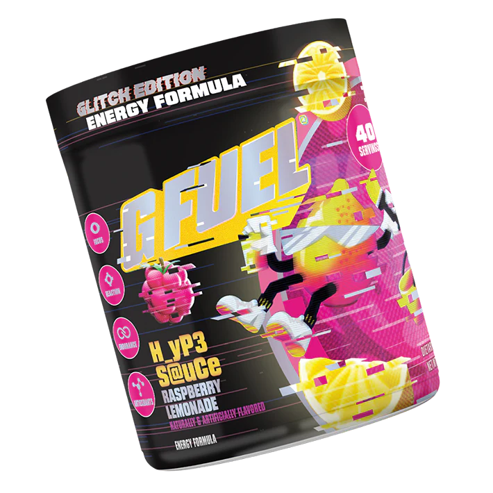 G Fuel Hype Sauce 2.0 Tub - 40 Servings - Glitch Edition