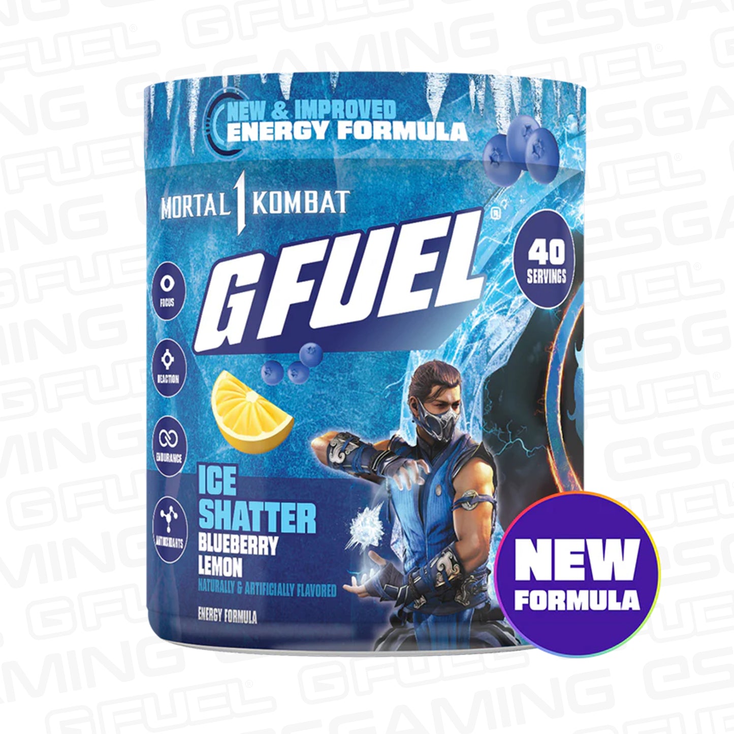 G Fuel Ice Shatter 2.0 Tub - 40 Servings - Mortal Kombat