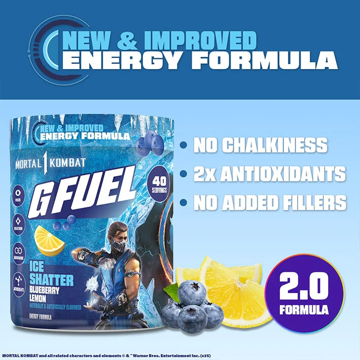 G Fuel Ice Shatter 2.0 Tub - 40 Servings - Mortal Kombat