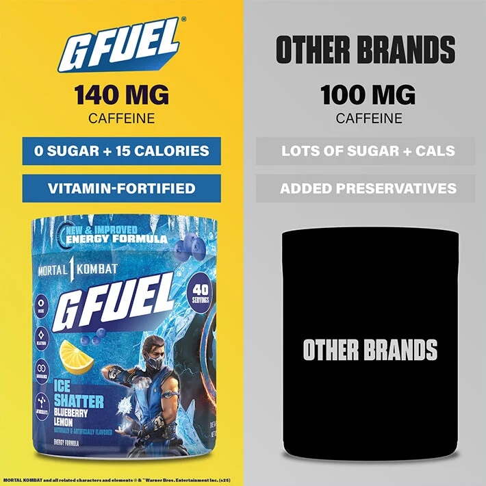 G Fuel Ice Shatter 2.0 Tub - 40 Servings - Mortal Kombat