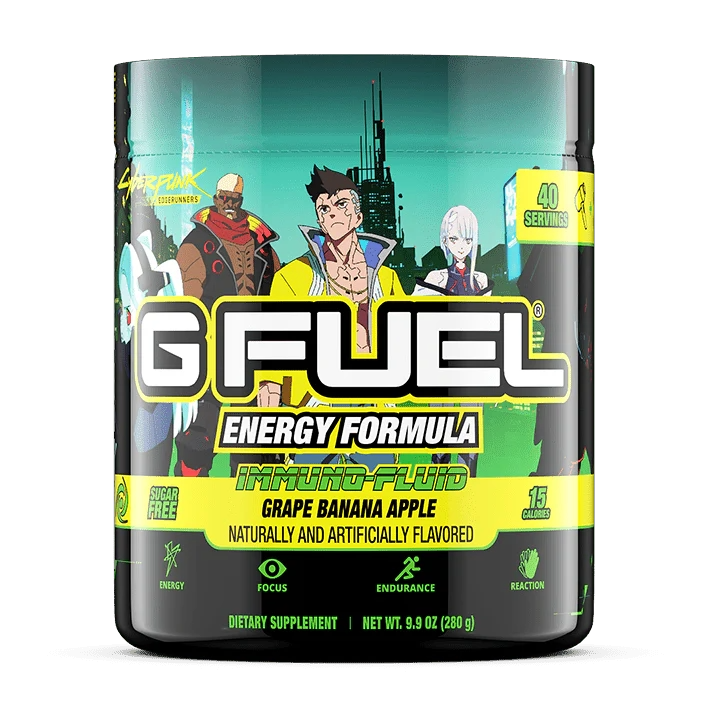 G Fuel Immuno Fluid Tub - 40 Servings - Cyberpunk Edgerunners