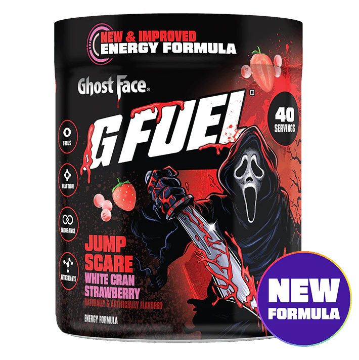 G Fuel Jump Scare 2.0 Tub - 40 Servings - Ghost Face