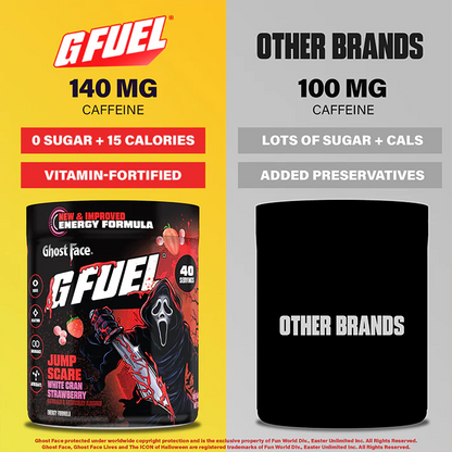 G Fuel Jump Scare 2.0 Tub - 40 Servings - Ghost Face