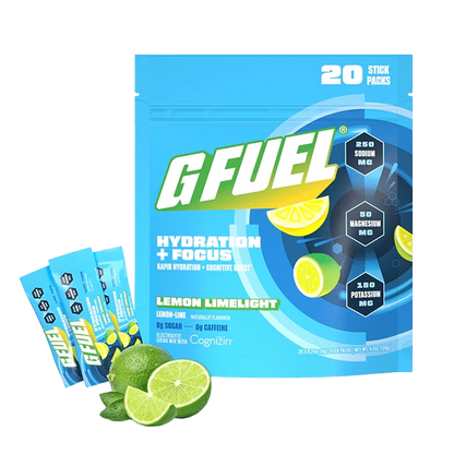 G Fuel Lemon Limelight Pack - Hydration + Focus - 20 Stick Packs