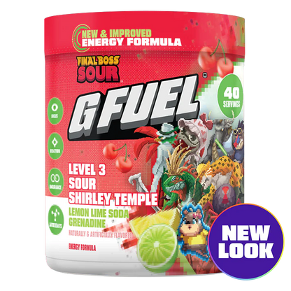 G Fuel Level 3 Sour Shirley Temple 2.0 Tub - 40 Servings - Final Boss