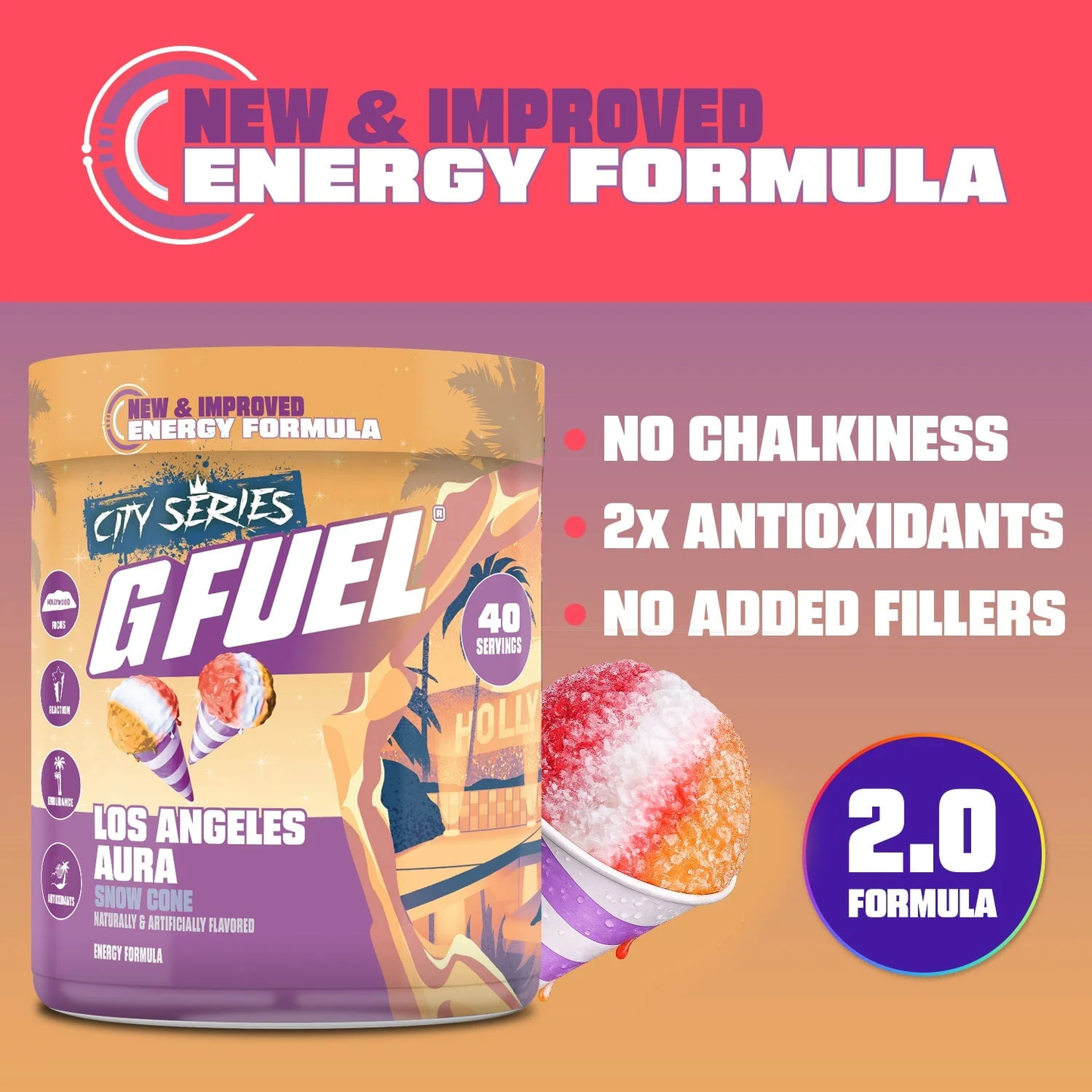 G Fuel Los Angeles Aura 2.0 Tub - 40 Servings
