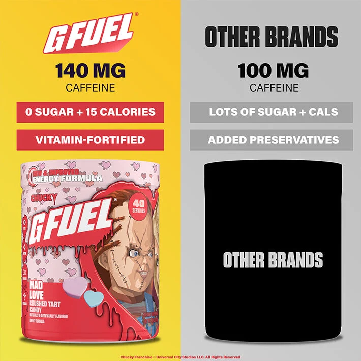G Fuel Mad Love 2.0 Tub - 40 Servings - Chucky