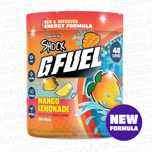 G Fuel Mango Lemonade 2.0 Tub - 40 Servings - Shock