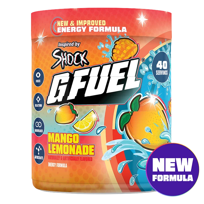 G Fuel Mango Lemonade 2.0 Tub - 40 Servings - Shock
