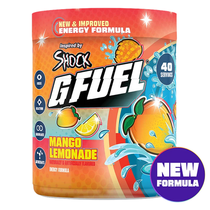 G Fuel Mango Lemonade 2.0 Tub - 40 Servings - Shock