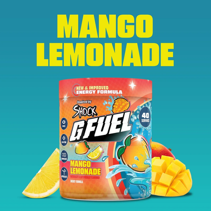 G Fuel Mango Lemonade 2.0 Tub - 40 Servings - Shock