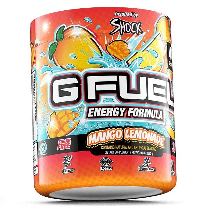 G Fuel Mango Lemonade Tub - 40 Servings - Shock