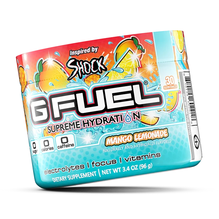 G Fuel Mango Lemonade Supreme Hydration - 30 Servings - Shock