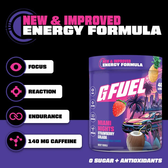 G Fuel Miami Nights 2.0 Tub - 40 Servings