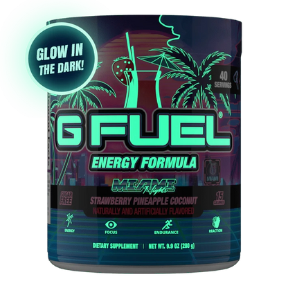G Fuel Miami Nights Tub - 40 Servings - Glow In The Dark