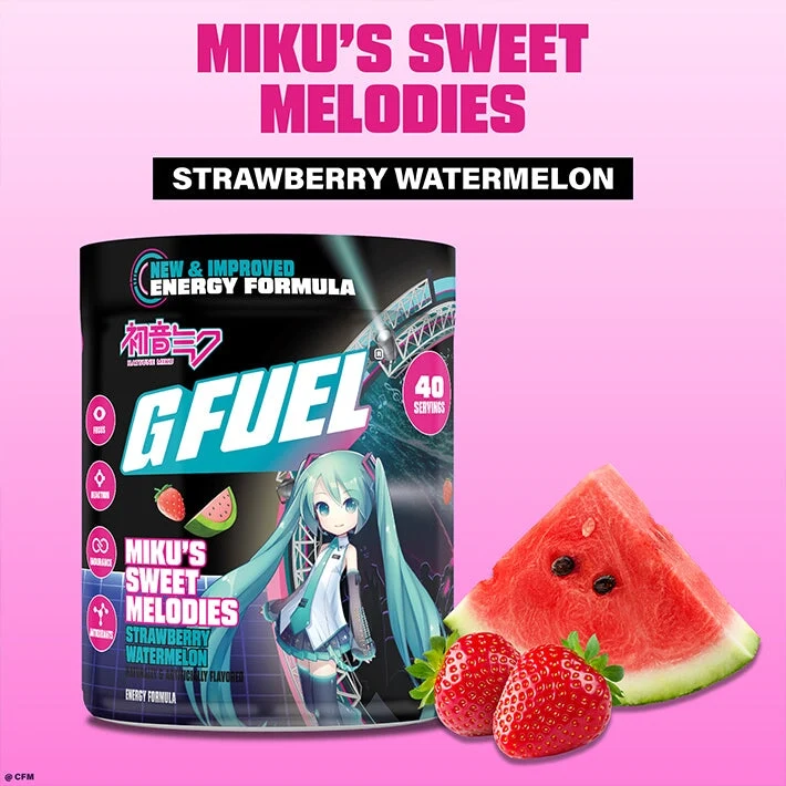 G Fuel Miku Sweet Melodies 2.0 Tub - 40 Servings - Hatsune Miku