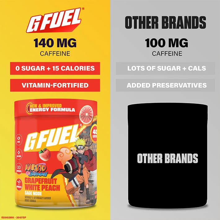 G Fuel Sage Mode 2.0 Tub - 40 Servings - Naruto Shippuden