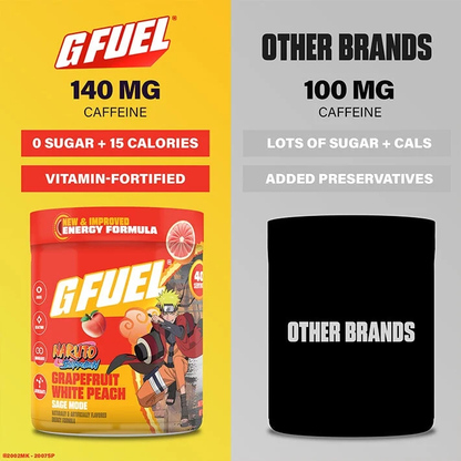 G Fuel Sage Mode 2.0 Tub - 40 Servings - Naruto Shippuden