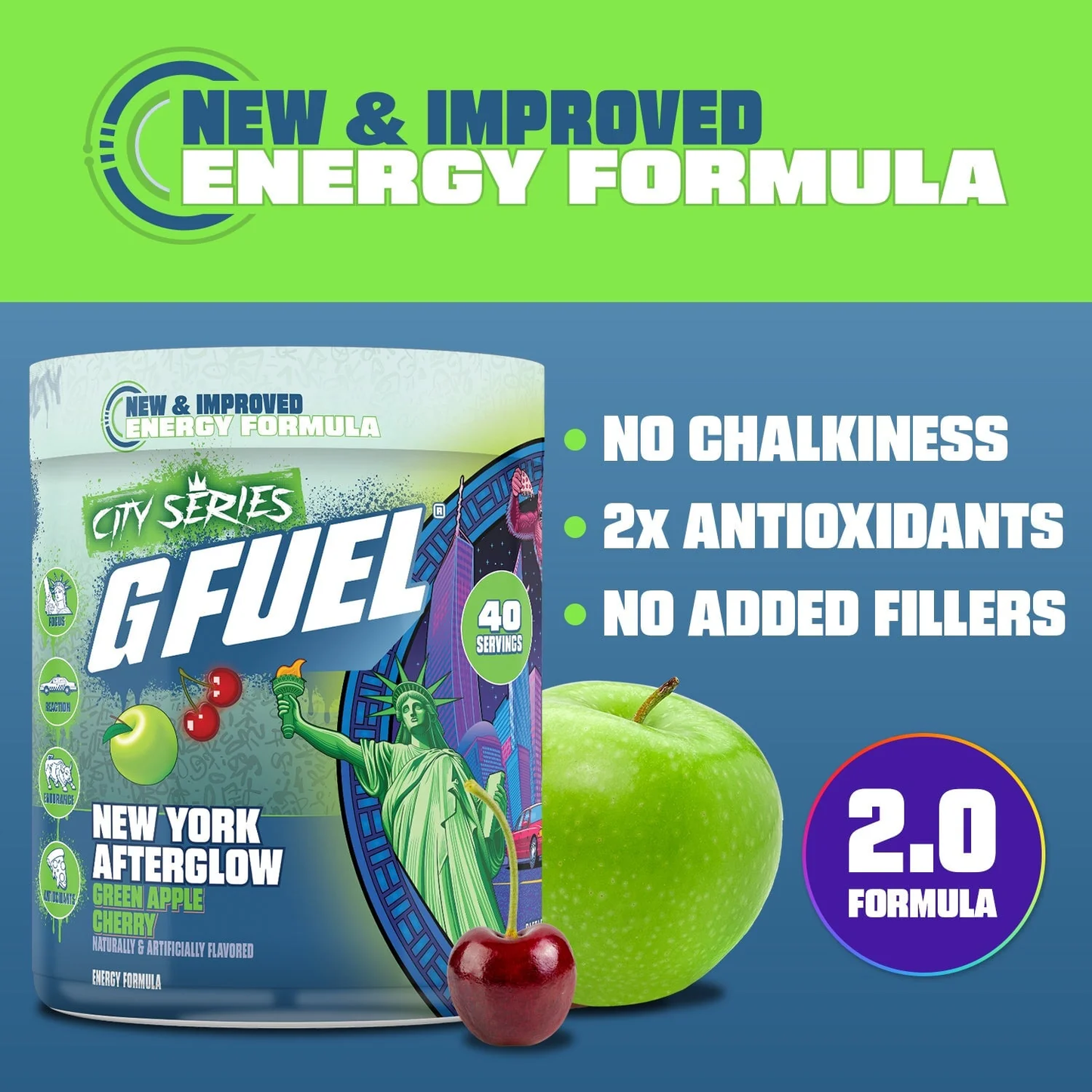 G Fuel New York Afterglow 2.0 Tub - 40 Servings