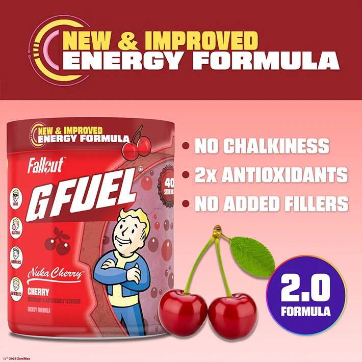 G Fuel Nuka Cherry 2.0 Tub - 40 Servings - Fallout