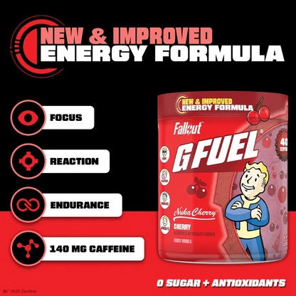 G Fuel Nuka Cherry 2.0 Tub - 40 Servings - Fallout