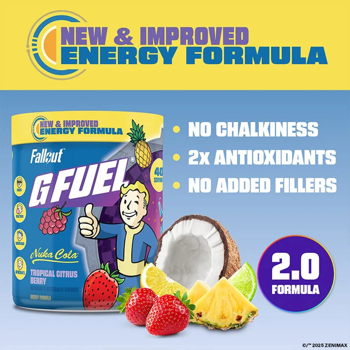 G Fuel Nuka Cola 2.0 Tub - 40 Servings - Fallout