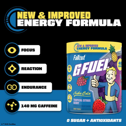 G Fuel Nuke Cola 2.0 Tub - 40 Servings - Fallout