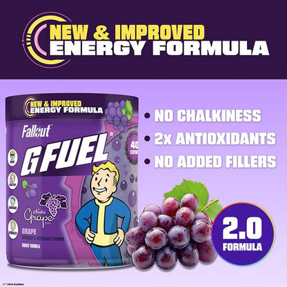 G Fuel Nuka Grape 2.0 Tub - 40 Servings - Fallout