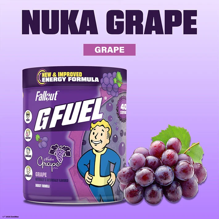 G Fuel Nuka Grape 2.0 Tub - 40 Servings - Fallout