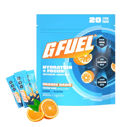 G Fuel Orange Oasis Pack - Hydration + Focus - 20 Stick Packs