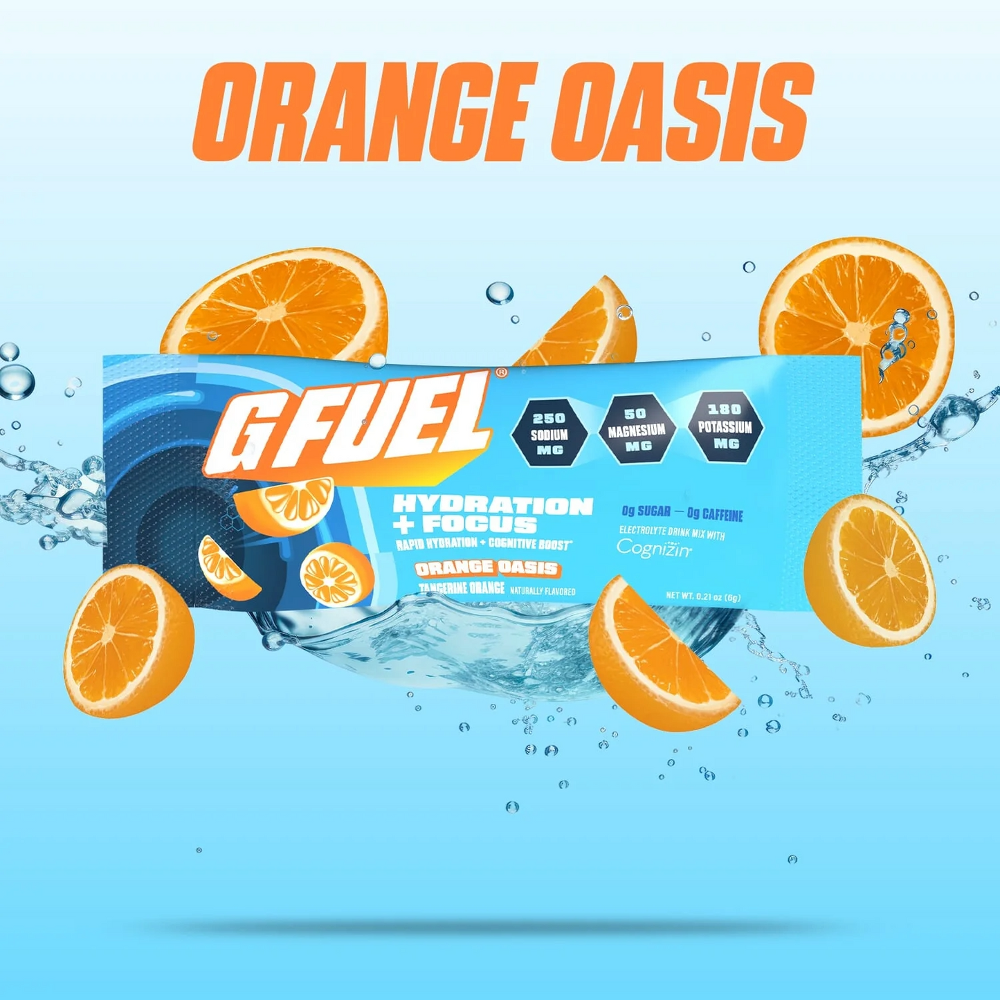 G Fuel Orange Oasis Pack - Hydration + Focus - Single Stick Pack