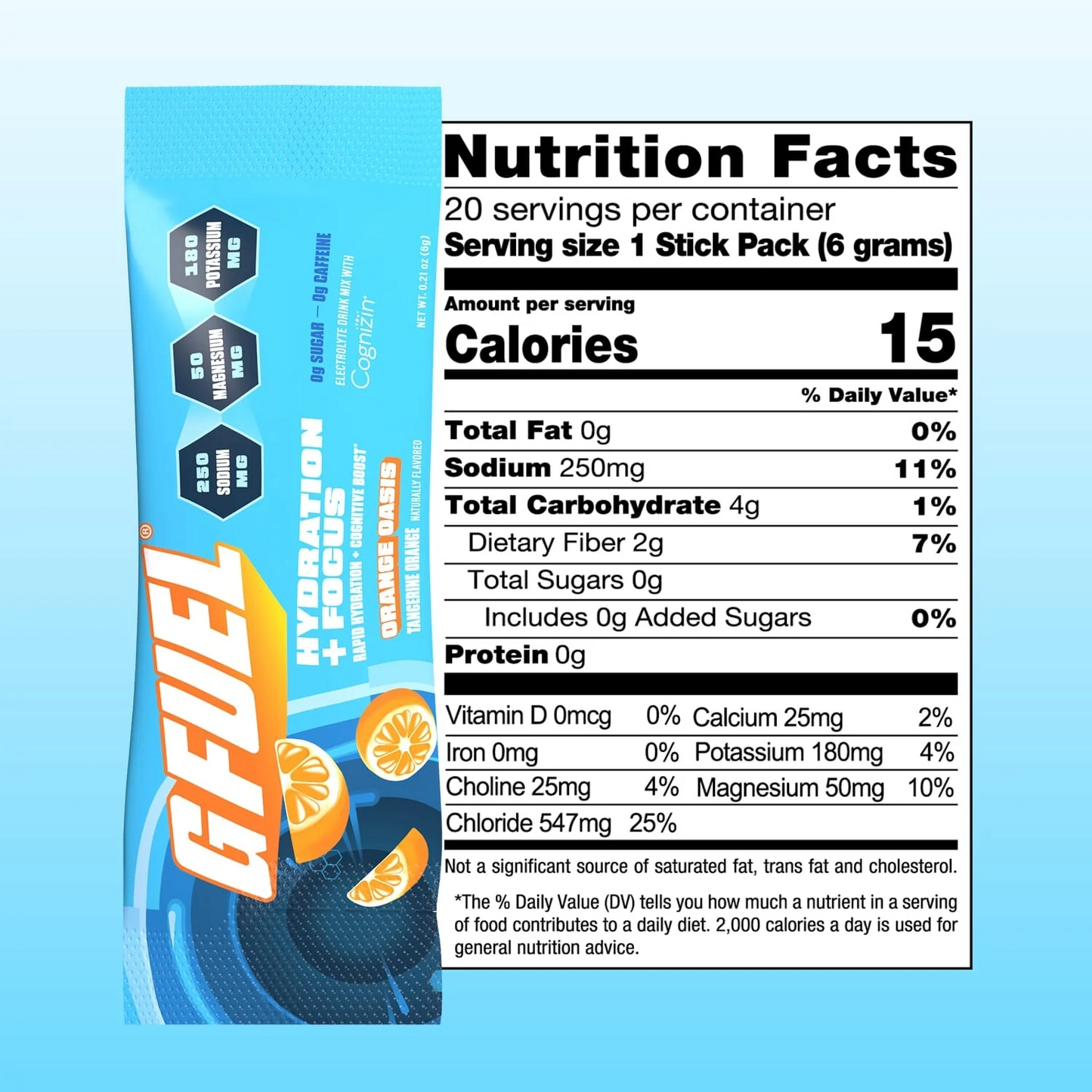 G Fuel Variety Pack - Hydration + Focus - 20 Stick Packs