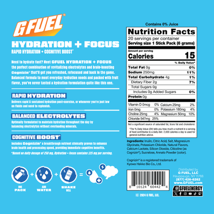 G Fuel Orange Oasis Pack - Hydration + Focus - 20 Stick Packs
