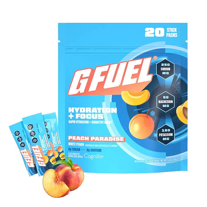 G Fuel Peach Paradise Pack - Hydration + Focus - 20 Stick Packs