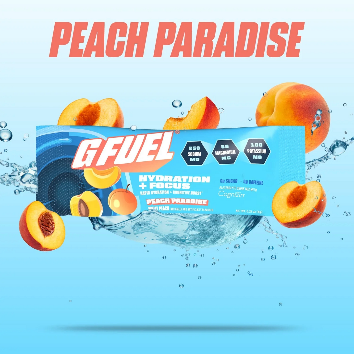 G Fuel Peach Paradise Pack - Hydration + Focus - Single Stick Pack