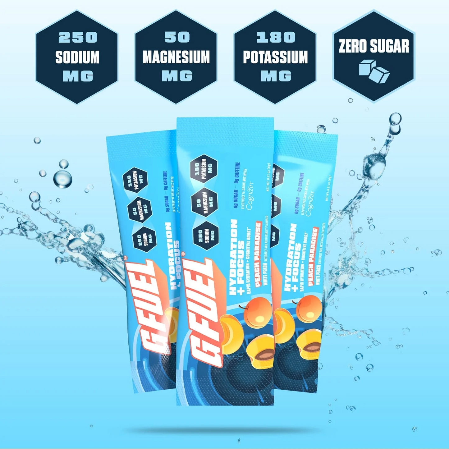 G Fuel Peach Paradise Pack - Hydration + Focus - 20 Stick Packs
