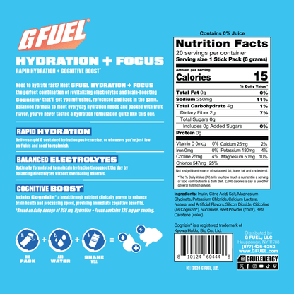 G Fuel Peach Paradise Pack - Hydration + Focus - 20 Stick Packs