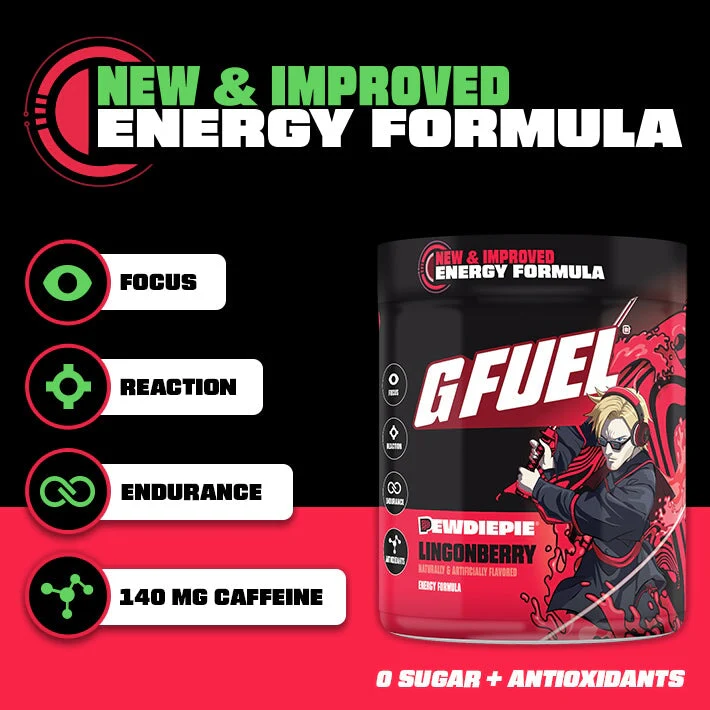 G Fuel PewDiePie 2.0 Tub - 40 Servings