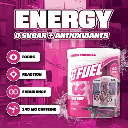 G Fuel Pink Drip Tub - 40 Servings