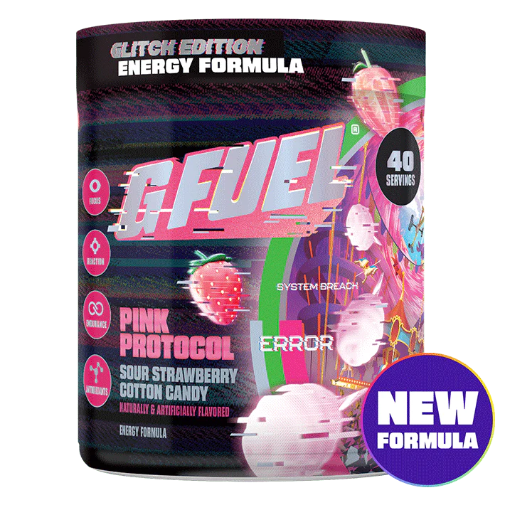 G Fuel Pink Protocol 2.0 Tub - 40 Servings - Glitch Edition
