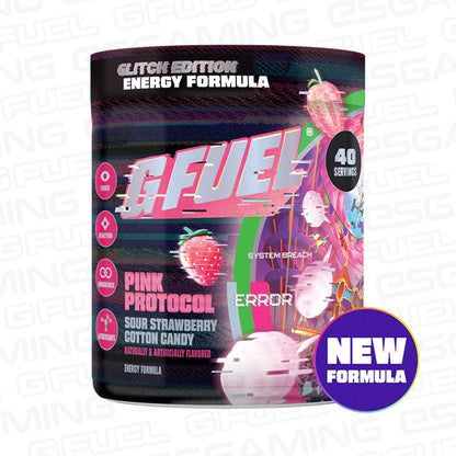 G Fuel Pink Protocol 2.0 Tub - 40 Servings - Glitch Edition