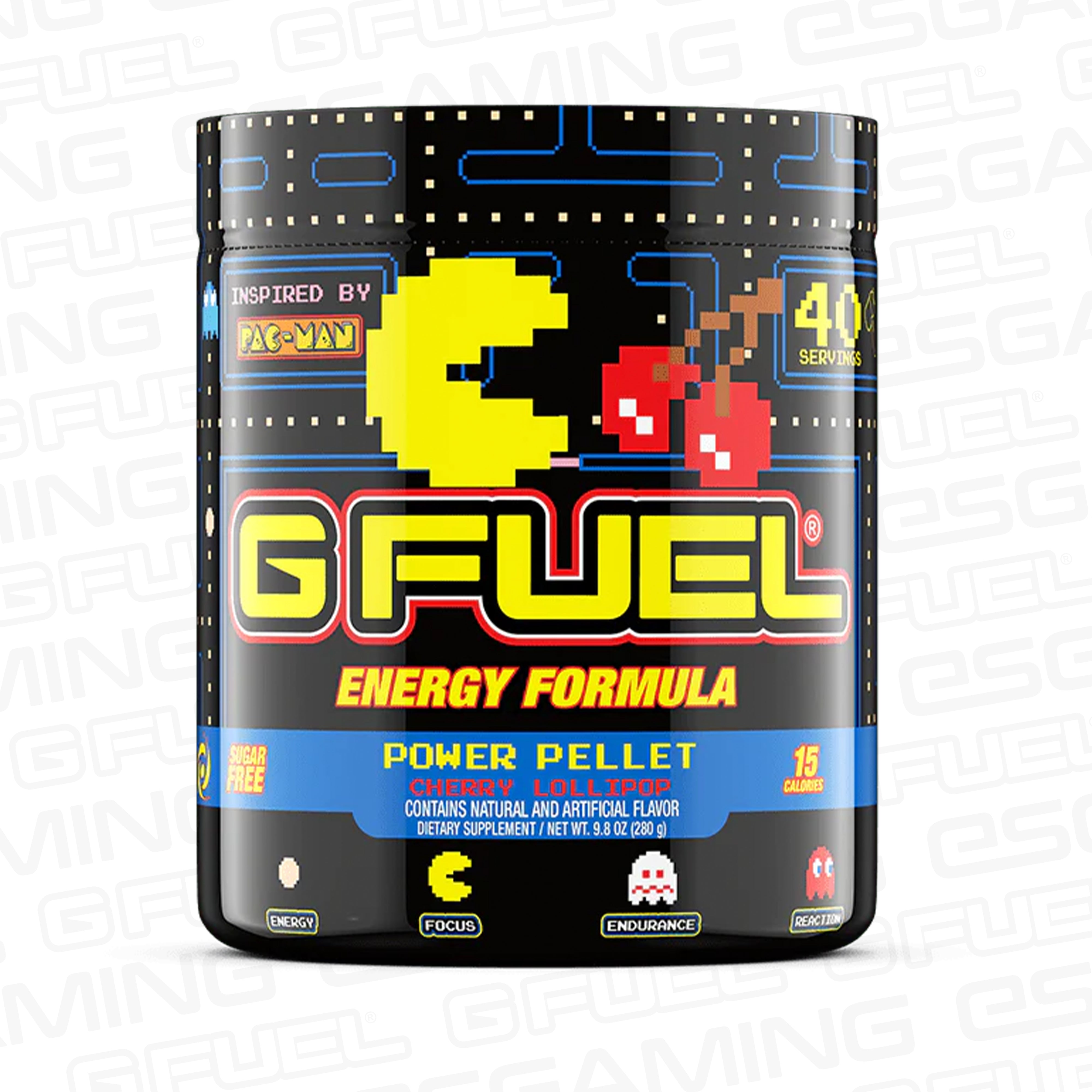 G Fuel Pac-Man Power Pellet Tub - 40 Servings - Energy Drink - UK ...