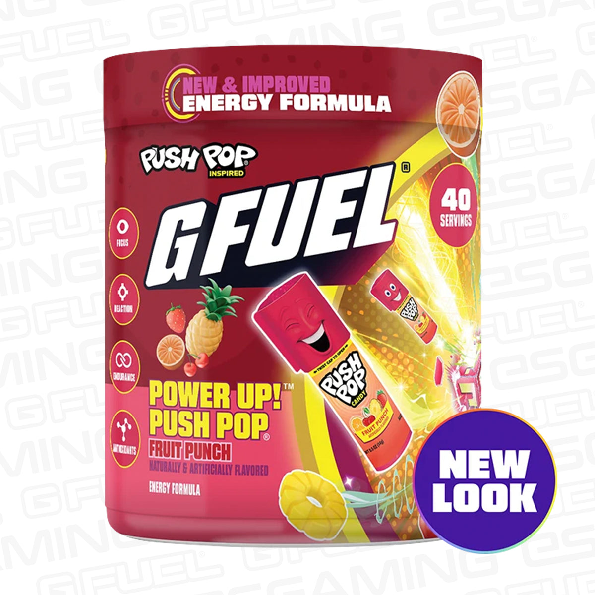 G Fuel Power Up! Push Pop 2.0 Tub - 40 Servings - Push Pop