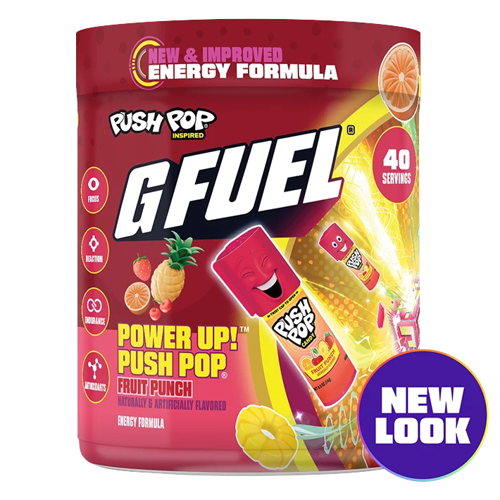G Fuel Power Up! Push Pop 2.0 Tub - 40 Servings - Push Pop