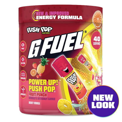 G Fuel Power Up! Push Pop 2.0 Tub - 40 Servings - Push Pop