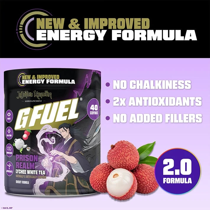 G Fuel Prison Realm 2.0 Tub - 40 Servings - Jujutsu Kaisen