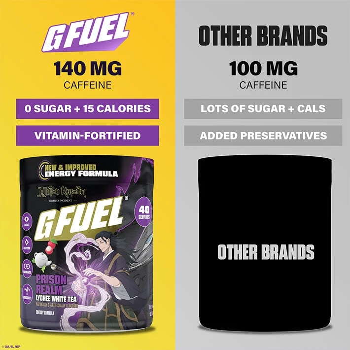 G Fuel Prison Realm 2.0 Tub - 40 Servings - Jujutsu Kaisen